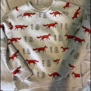 NWOT LaSoul Fox Print Sweater - Size Small